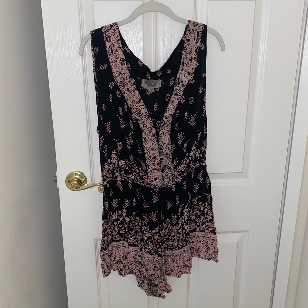 Loose fitting floral romper